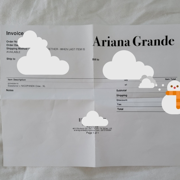 Sweetener X Nicropanda Pink Sweetener Crewneck Ariana Grande and Nicropanda - Picture 6 of 6